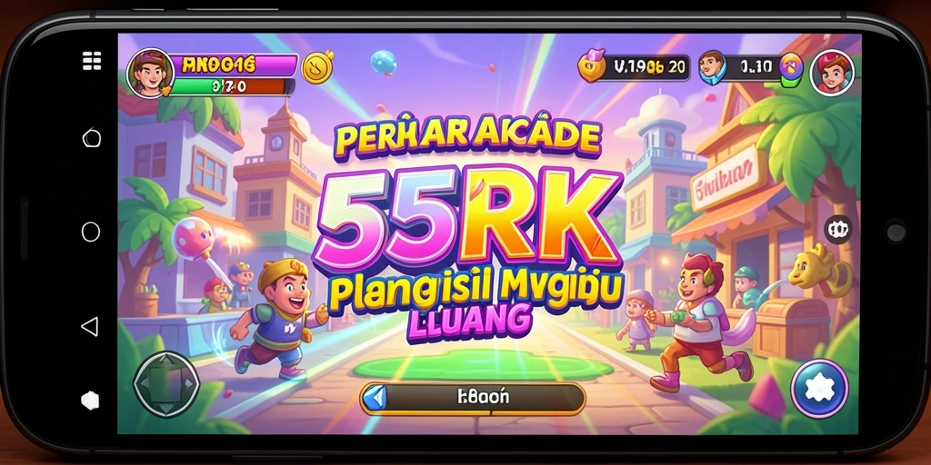 Tangkapan layar dari gameplay seru 55RK di dunia Arcade.