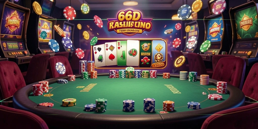 Tampilan menarik gameplay Kasino di 66D yang penuh aksi.