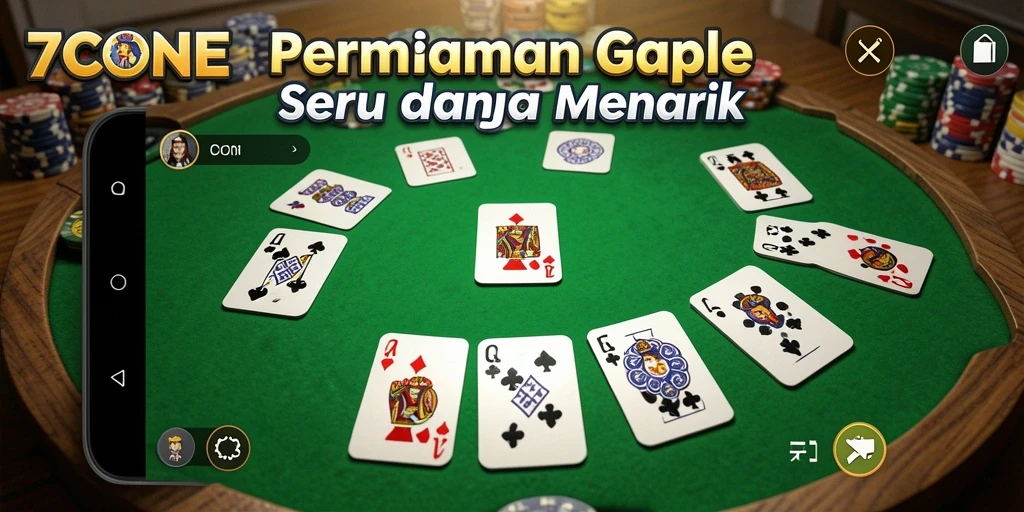 Tampilan permainan Gaple yang menarik di 7CONE.