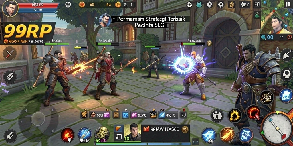 Screenshot gameplay dari 99RP menampilkan aksi pertempuran yang mendebarkan.