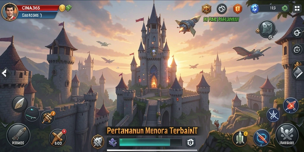 Gameplay Tower Defense yang menantang di CINA365.