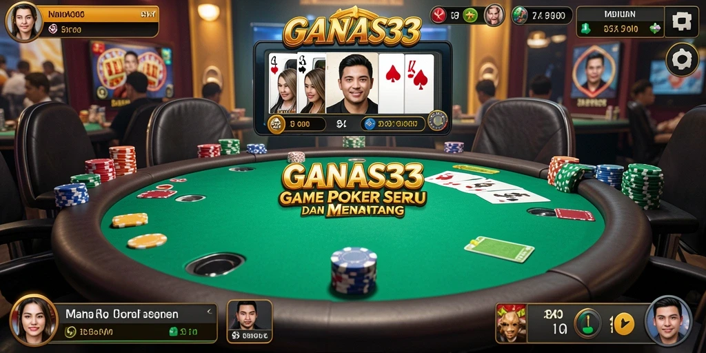 Screenshot gameplay GANAS33 menunjukkan aksi seru dalam permainan Poker.
