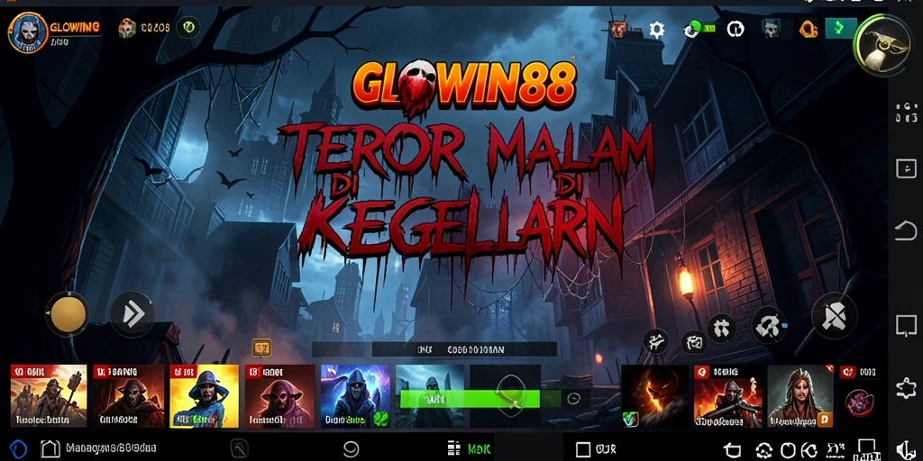 Tangkapan layar gameplay GLOWIN88 menampilkan momen horor yang menegangkan.
