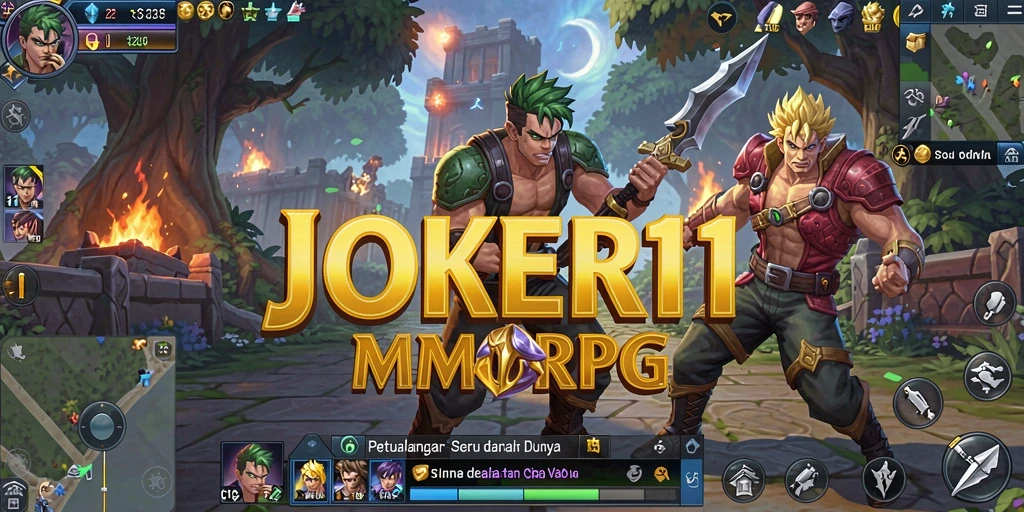 Screenshot JOKER11 menampilkan aksi pertempuran epik dalam dunia MMORPG.