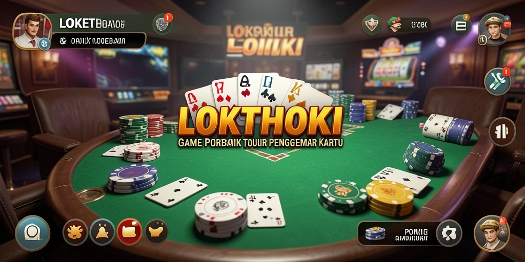 Tampilan gameplay seru di LOKETHOKI dengan kartu Poker.
