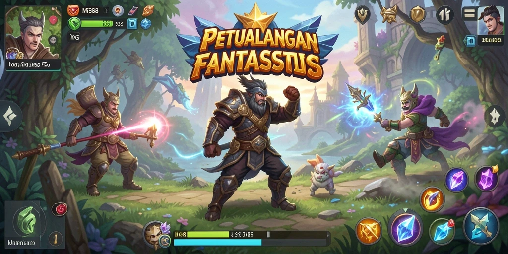 Tampilan seru dari gameplay <strong>MR888</strong> dalam petualangan RPG.
