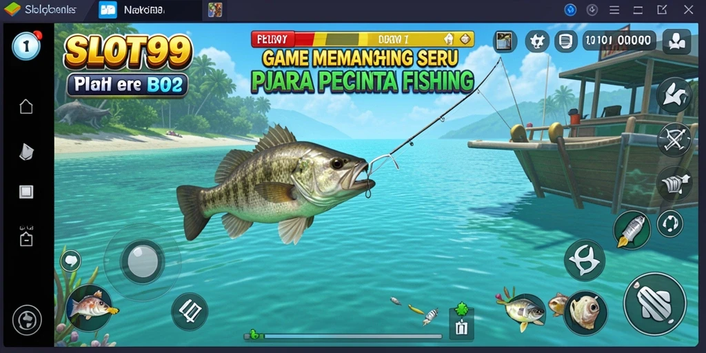 Gambaran menarik dari gameplay memancing di SLOT99.