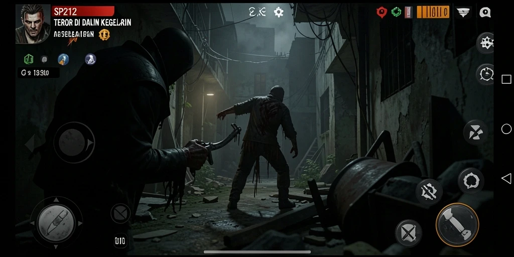 Screenshot menampilkan suasana mencekam dalam gameplay SP212.